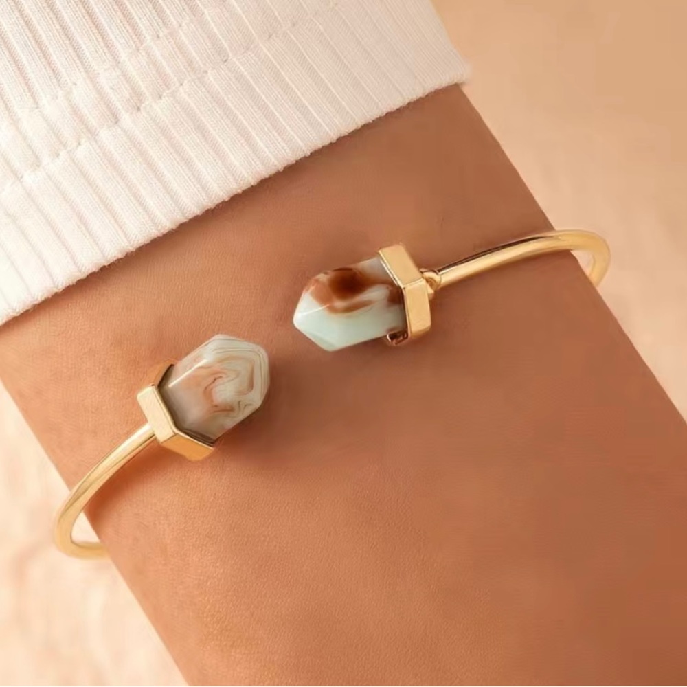 HUGE BUNDLE SALE! BOHO GEOMETRIC SHAPE HEXAGONAL OPEN  CUFF BRACELET NEW